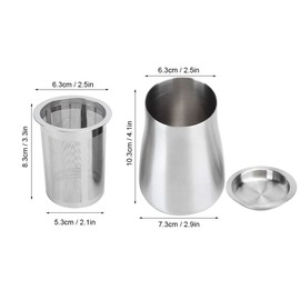 304 Stainless Steel Dredge Coffee Powder Sifter Sieve Filter Container Coffee Making Accessory(Silver)