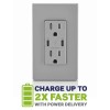 Leviton 15 Amp USB Type C In Wall Charger with