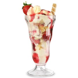 AIOS Unbreakable Polycarbonate Sundae Desert/Ice Cream Sundae Glass. Capacity 340ml. (4)