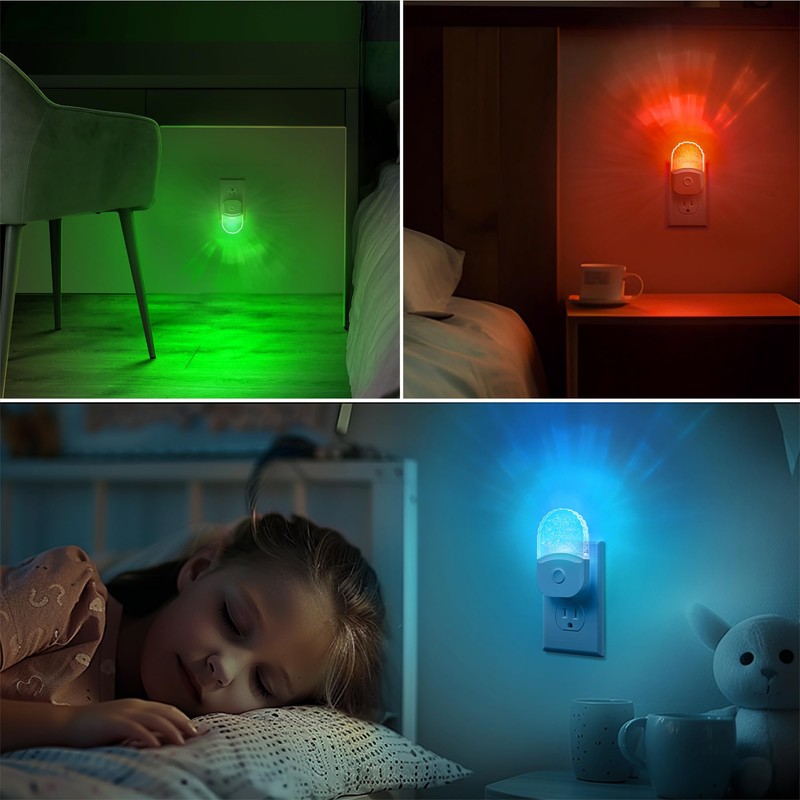 Night Lights Plug Into Wall, Color Changing Night Light for