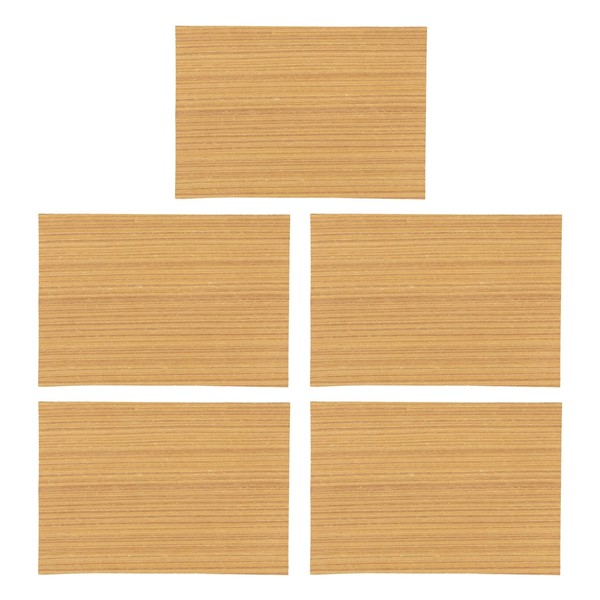 MECCANIXITY Dollhouse Floorboards 8.3 Inch x 5.8 Inch Teak Wood