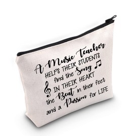 Music Teacher Makeup Bag Gift Music Gift for Piano Teachers and Musicians Teachers' Day Gifts Thanks Teacher Gift Form Student Graduation Gift (U.Music Teacher)