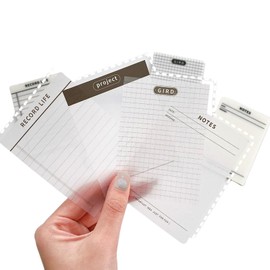 200 Sheets Transparent Sticky Notes 3.7x2.7 Inches, Lined, Gird, Record Life, Project, Notes, Clear Sticky Notes，Waterproof，Self-Stick Post It Notes, Easy to Post for Office, Home, Notebook,Meeting
