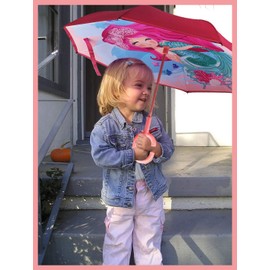 MRTLLOA 40/49/56 Inch Oversize Windproof Inverted Reverse Upside Down Umbrella, Golf Size Rain Umbrella, Double Layer, C-Shaped Handle for Men, Women and Kids (Little Mermaid, 40 Inch)