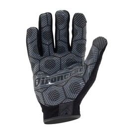 Ironclad Command Grip Work Gloves; Touch Screen Gloves Conductive Palm and Fingers, Extreme Grip, Durable, Performance Fit, Machine Washable, Sized S, M, L, XL, XXL (1 Pair) (Large, Black)