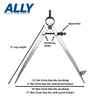 ALLY Tools 8 Inch Precision Spring Divider Scribe Tool/Woodworking Compass