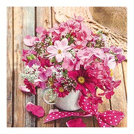 Lunchservietten Design "Blumenstrauss pink"