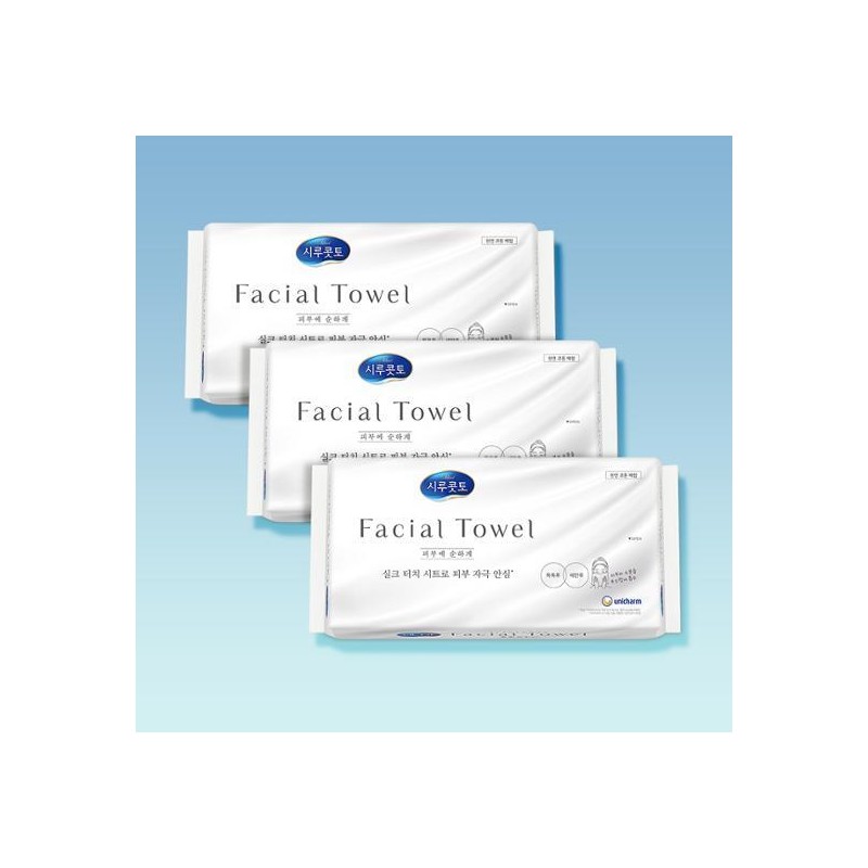 silcot Facial Towel 40P*3ea Set - [SET] Facial Towel 40P*3ea