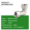 TAISHER 1PCS 304 Stainless Steel 90 Degree Elbow 2 Ends