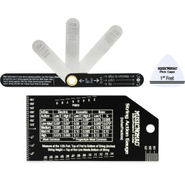 MusicNomad Truss Rod Gauge & String Action Gauge Bundle