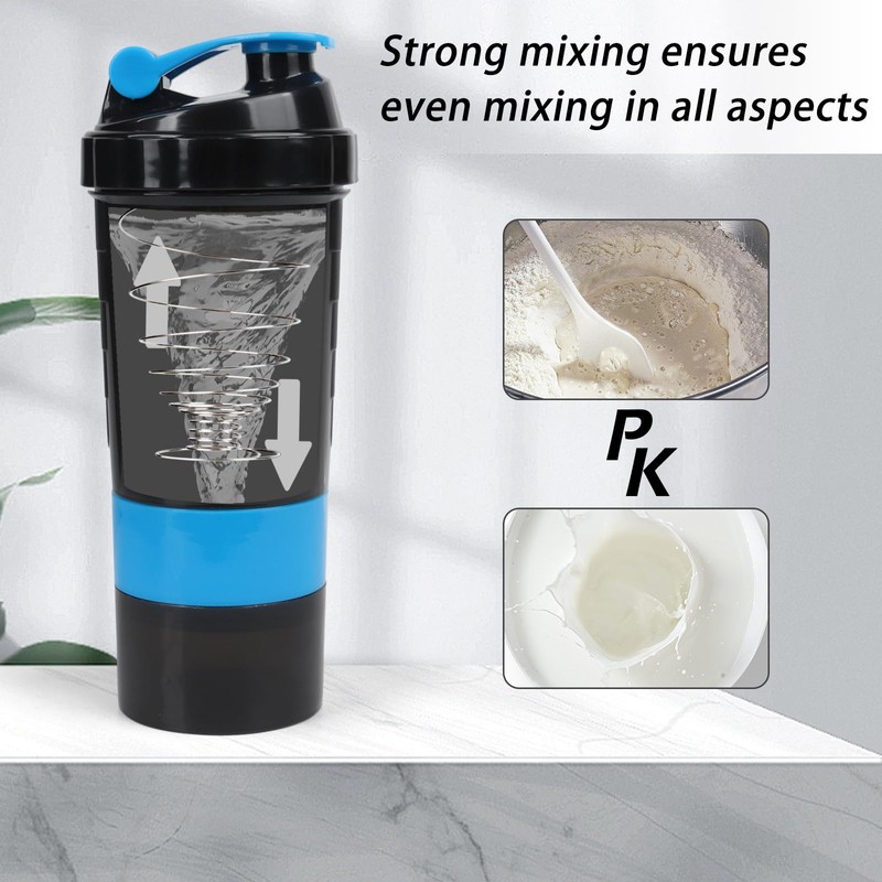 XTKS Shaker Bottle - Protein Shaker Cup with Storage Compartments