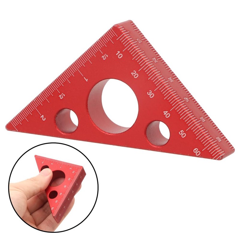 FTtool 3D Triangular Ruler Measuring Height Gauge Aluminum Alloy Markings