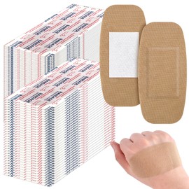 Sinmoe 200 Pcs Large Bandages Bulk Big Flexible Adhesive Bandages Wound Care Fabric Bandages for Care and Protect Wounds, 2 x 4 Inch