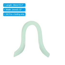 PATIKIL 240pcs Quilling Strips Paper, 3mm x 39cm Origami Paper Quilling Kits for Adults Beginner Art DIY Craft Christmas, Mint Green
