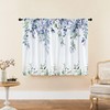 Visioun Eucalyptus Blue Green Leaves Kitchen Curtains Rustic Floral Flower