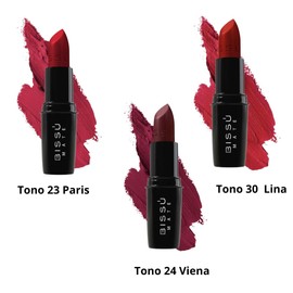 Kit Labial Mate Bissú Tonos Rojos 3 Pzas (Rojo intenso, 3)