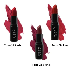 Kit Labial Mate Bissú Tonos Rojos 3 Pzas (Rojo intenso, 3)