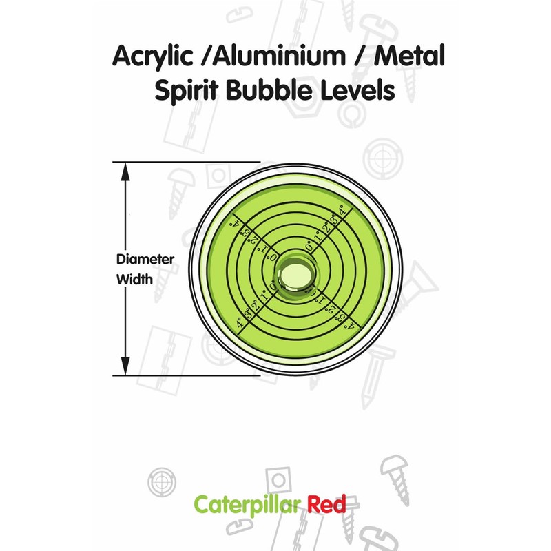 Magnetic Metal Large Spirit Bubble Level 60mm Diameter, (2 23/64