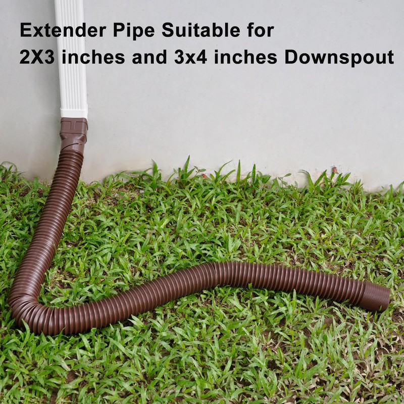 7ft Long Gutter Downspout Extensions, Outer diameter 3" Gutter Extensions