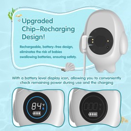 Rechargeable Bath Thermometer Baby Safety, Bath Temp Thermometer for Tub, Floating Shower Temperature Toy for Pregnancy Infant Kids