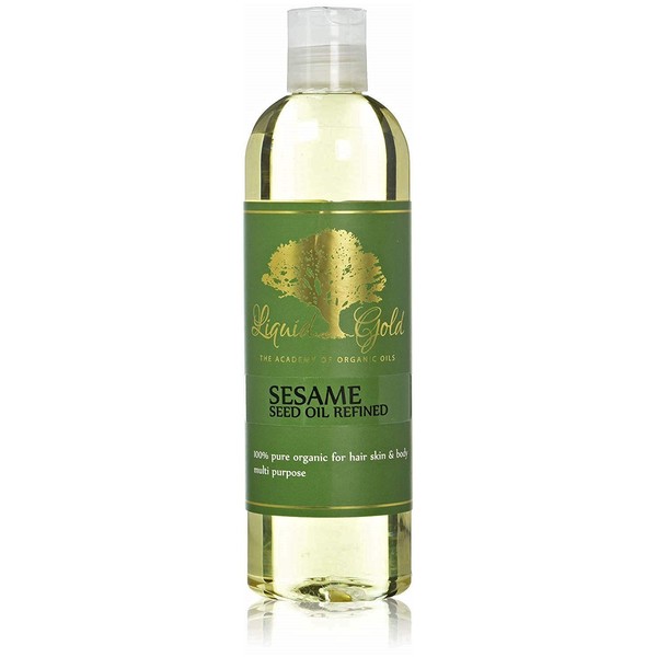 12 Fl.oz Premium Liquid Gold Sesame Oil Refined Pure & Organic Skin Hair Nails Health