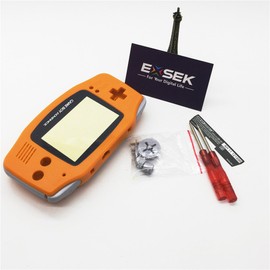 EXSEK Solid Orange Edition GBA Housing Shell Replacement Pack Compatible with Gameboy Advance (Solid Orange)