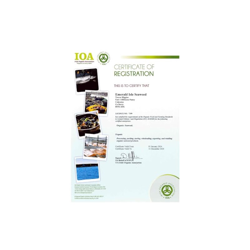 Emerald Isle Seaweed Organic Flakes Granules Herbs, Dulse, Salt Replacement,