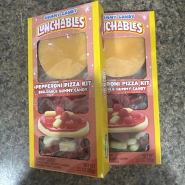 Frankford 2x Frankford Kraft Lunchables Gummy Candy Pepperoni Pizza Kit Box, 3.5oz