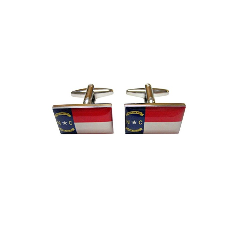 Kiola Designs North Carolina State Flag Cufflinks