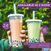 Reusable Boba Cup for Large Size Bubble Tea (24 Oz),