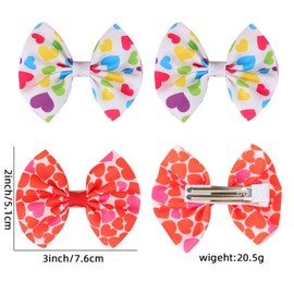 Dzrige Valentine's Day Hair Bows Clips,Love heart Pattern Hairpins,Heart Shaped Clip Hair Accessories for Women Girls Valentine's Day Mother's Day Birthday Wedding Themed Party Gift