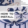 PartyVillage 10ftx20ft Navy Blue Ceiling Curtain for Wedding Parties –