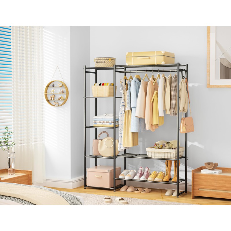 Wardrobe Closet, Portable Clothing Rack for Hanging Clothes, Free Standing