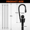 4-Piece 80 Inch Bungee Cords with Hooks, Heavy Duty Outdoor
