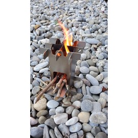 Flat Pack Mini Rocket Stove (Stainless Steel)