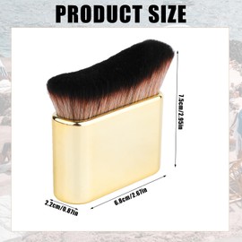 Self Tanning Brush, Soft Self Tanner Brush Applicator Portable Tanning Brush Foundation Body Makeup Brushes for Face and Body (Gold)