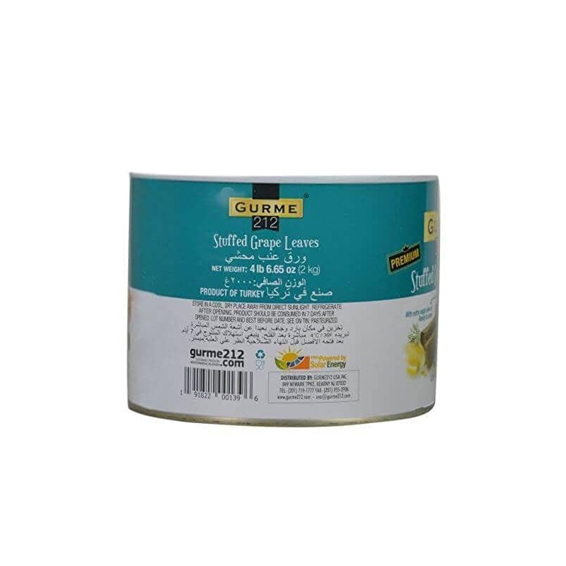 Gurme212 Premium 4.4 lbs Stuffed Vine Leaves (Dolmades) with Olive