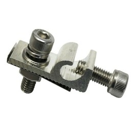 OrangeClub 10x Earth Clamp Solar Panel Grounding Clamp for Aluminium Profile for Solar Mounting System Solar Module Mounting Bracket Grounding Eyelets Fixings Photovoltaic Support (B: M8 Square Nut)