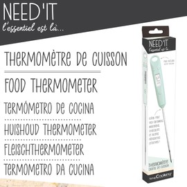 SCRAP COOKING 5179 Digital Lebensmittel Thermometer/Pet 27 x 5 x 2 cm, Mehrfarbig