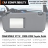 Sun Visor with Vanity Light for 2006-2013 Toyota RAV4, Left
