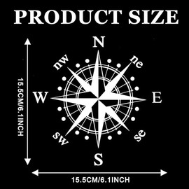 2pcs Compass Stickers for Car,Hood Auto Waterproof Vinyl Decals for SUV Off-Road Vehicles Car Body Side Door Trunk Universal Waterproof Vinyl Car Stickers campervan decals campervan stickers