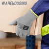 HANDLANDY 12 Pairs PU Coated Nylon Black Protective Work Gloves,