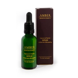 Amber Hyaluronic & Peptides Serum with Amber Micro Scrub, 30 ml, Effective Solution Against Pigment Spots, Post-Acne Stains, Blemished Skin