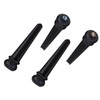 6Pcs Ebony Bridge Pins With Abalone Shell for Acoustic Folk