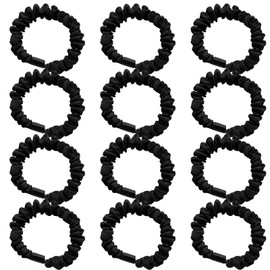 BHSTTNIXP 12 PCS Black Hair Ties,Hair Scrunchies for Women Girls,Durable High Elasticity Scrunchies for Daily
