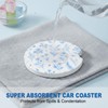 Ceramic Car Coasters, 2 Pack, 2.64" Absorbent Car Cup Holder