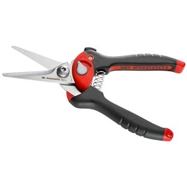 Facom Multi-Purpose Cutting Shears, 980PB, Alloy Steel Blade, Ambidextrous, Classic Style, Polyvinyl Chloride, Aluminium, Gummi, Metal Material