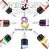 SUANGL UV Fluorescent Tattoo Ink Set, 8 Colors, 0.65fl oz