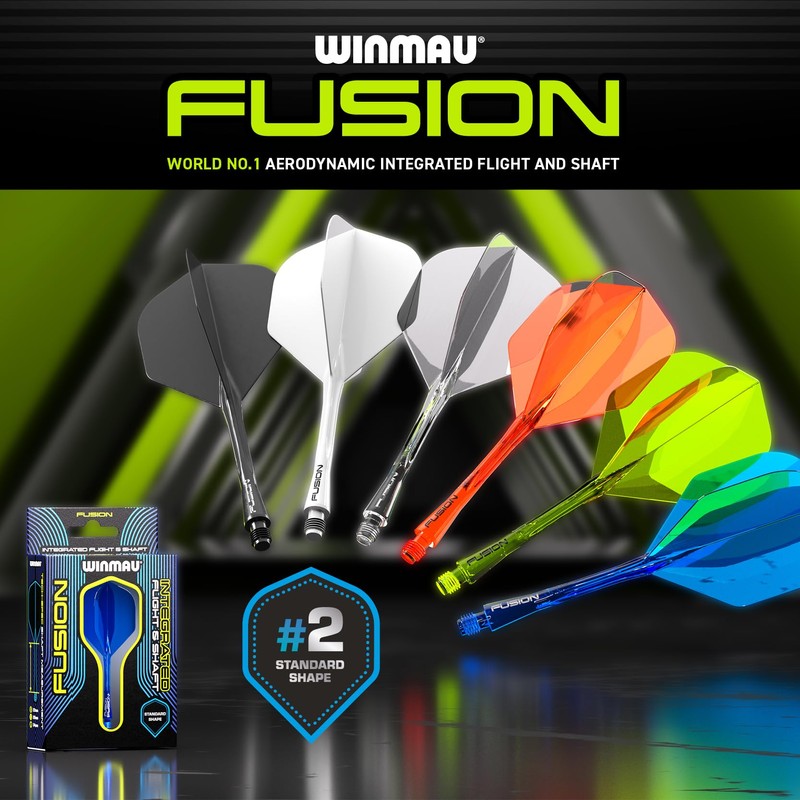 WINMAU Darts Fusion Integrated Flight & Shaft System - No.2