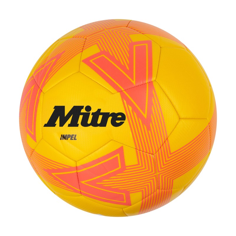 Mitre Impel L30P Football, Highly Durable, Shape Retention, Yellow/Orange, 4
